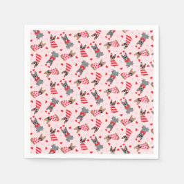 Valentijn Franse Bulldogs Servet