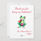 Valentijn Frogs Fun Holiday Heart Ik hou van je Feestdagenkaart (Achterkant)