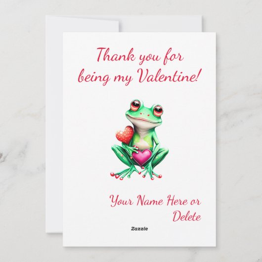 Valentijn Frogs Fun Holiday Heart Ik hou van je Feestdagenkaart (Achterkant)