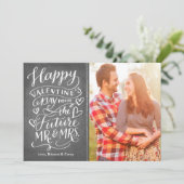 Valentijn Future Mr en Mrs Photo Save the Date (Staand voorkant)
