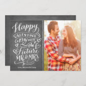 Valentijn Future Mr en Mrs Photo Save the Date (Voorkant / Achterkant)