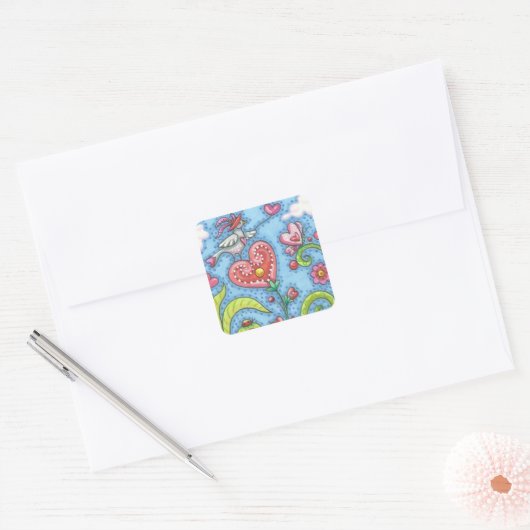VALENTIJN GARDEN WHIMSICAL STICKERS — Datablad (Envelop)