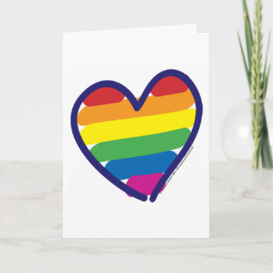 Valentijn Gay Pride Rainbow Heart Feestdagen Kaart