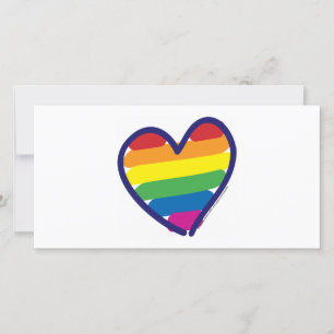 Valentijn Gay Pride Regenboog Hart Feestdagenkaart