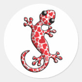 Valentijn Gecko Lizards Ronde Sticker (Voorkant)