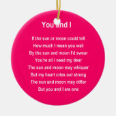 valentijn gedicht keramisch ornament (Voorkant)