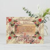 Valentijn gedicht met bloemen kaart (Staand voorkant)