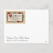 Valentijn gedicht met hart feestdagenkaart (Achterkant)