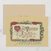 Valentijn gedicht met hartenverzoek kaart (Voorkant / Achterkant)
