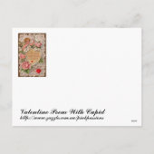 Valentijn gedicht met kant feestdagenkaart (Achterkant)