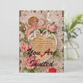 Valentijn gedicht met kant kaart (Staand voorkant)