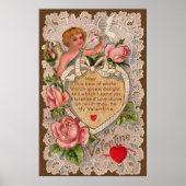 Valentijn gedicht met kant poster (Voorkant)