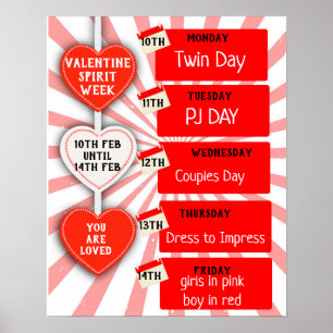 Valentijn gedistilleerde week poster