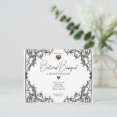 Valentijn Geliefd Banket Dinner Party Kaart (Staand voorkant)