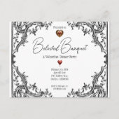 Valentijn Geliefd Banket Dinner Party Uitnodiging Briefkaart (Voorkant)