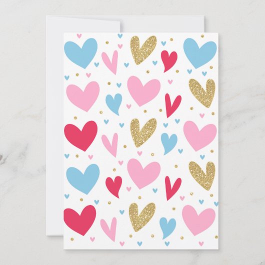 Valentijn Genderkwesties onthullen feest en onthul Kaart (Achterkant)