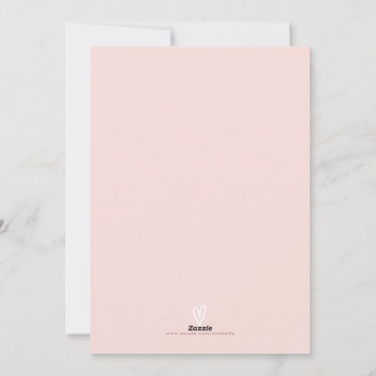 Valentijn Geometric Faux Roos Gold Foil | Roze Feestdagenkaart (Achterkant)