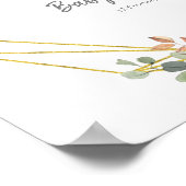 Valentijn Geometrisch Bloem Pompoen Welkom Bord Poster (Hoek)