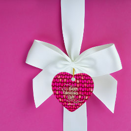 Valentijn gepersonaliseerde cadeau label aandenken keramisch ornament