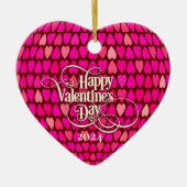 Valentijn gepersonaliseerde cadeau label aandenken keramisch ornament (Voorkant)