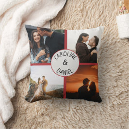 Valentijn gepersonaliseerde fotocollage en namen kussen