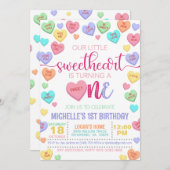 Valentijn Gesprek Harten 1e Verjaardag Kaart (Voorkant / Achterkant)