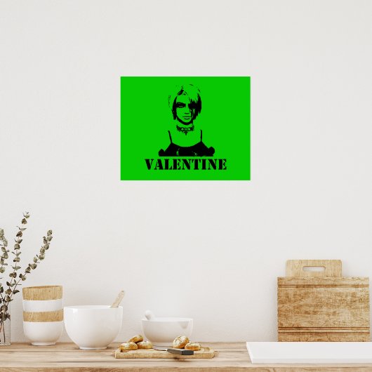 Valentijn (gestenciled) poster (Keuken)