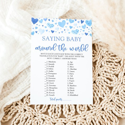 Valentijn Gezegde Baby rond de wereld spel Kaart