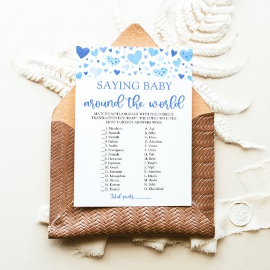 Valentijn Gezegde Baby rond de wereld spel Kaart