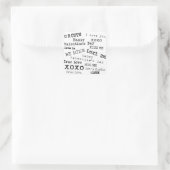 VALENTIJN Gezegden Oude schrijfmachine ticker Vierkante Sticker (Tas)