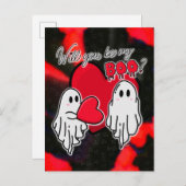 Valentijn Ghost Briefkaart (Voorkant / Achterkant)