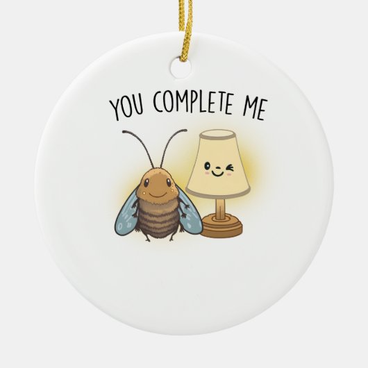 Valentijn Gift Bee You Complete Me Keramisch Ornament (Voorkant)