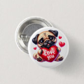 Valentijn Gift - Boxer Bliss \ Ronde Button 3,2 Cm (Voorkant /achterkant)
