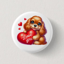 Valentijn Gift - Cocker Spaniel Treasures Ronde Button 3,2 Cm