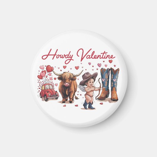 Valentijn Gift | Howdy-Valentijn Magneet (Voorkant)