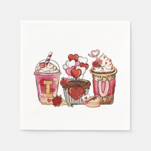 Valentijn Gift Ik hou van je Servet