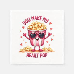 Valentijn Gift   Je maakt mijn hart Pop Servet