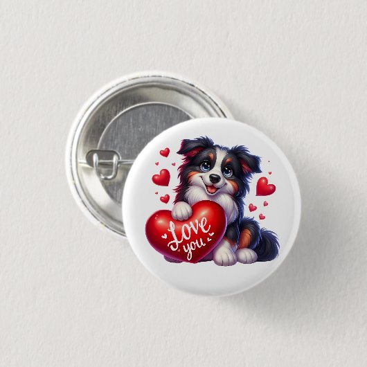 Valentijn Gift - Lassie Legacy Collie Ronde Button 3,2 Cm (Voorkant /achterkant)