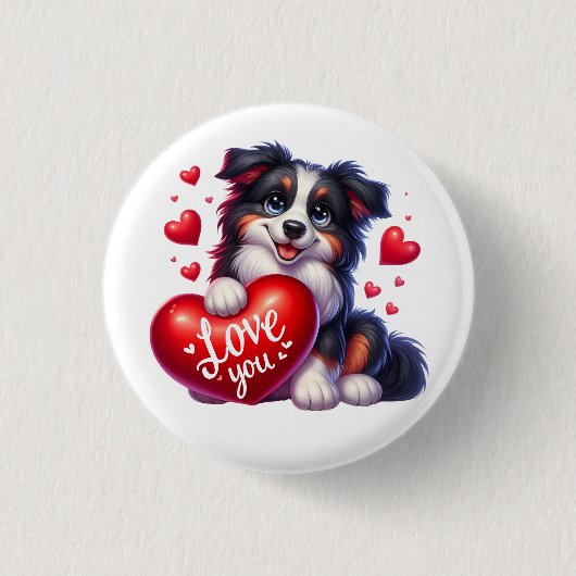 Valentijn Gift - Lassie Legacy Collie Ronde Button 3,2 Cm (Voorkant)