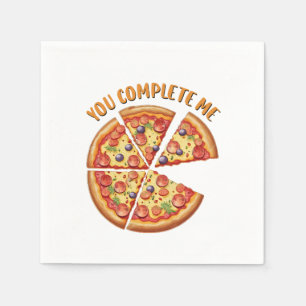 Valentijn Gift Pizza Je maakt me compleet Servet