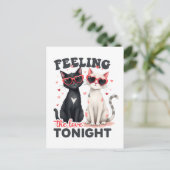 Valentijn Gift | Voel de liefde vanavond Briefkaart (Staand voorkant)