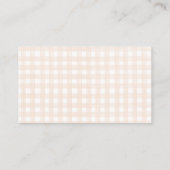 Valentijn Gingham Display Douche Informatiekaartje (Achterkant)