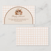 Valentijn Gingham Display Douche Informatiekaartje (Voorkant / Achterkant)