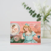 Valentijn Girl Feestdagenkaart (Staand voorkant)