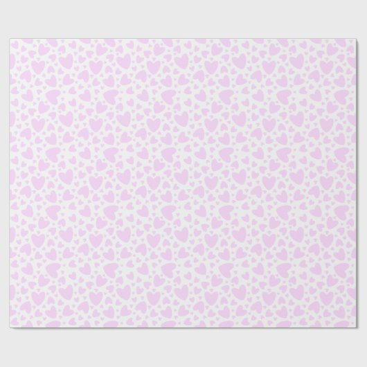 Valentijn Girly Pastel Pink Love Hearts Cadeaupapier (Vlak)