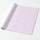 Valentijn Girly Pastel Pink Love Hearts Cadeaupapier (Uitgerold)