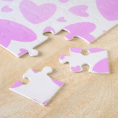 Valentijn Girly Pink Faded Love Hearts Impossible Legpuzzel (Zijkant)