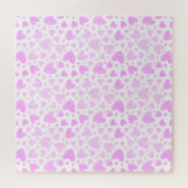 Valentijn Girly Pink Faded Love Hearts Impossible Legpuzzel (Horizontaal)