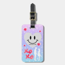 Valentijn Glas Hart Ballon Bubblegum Paar