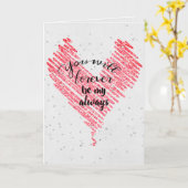 Valentijn Glitter Heart met spelen Kaart (Gele Bloem)